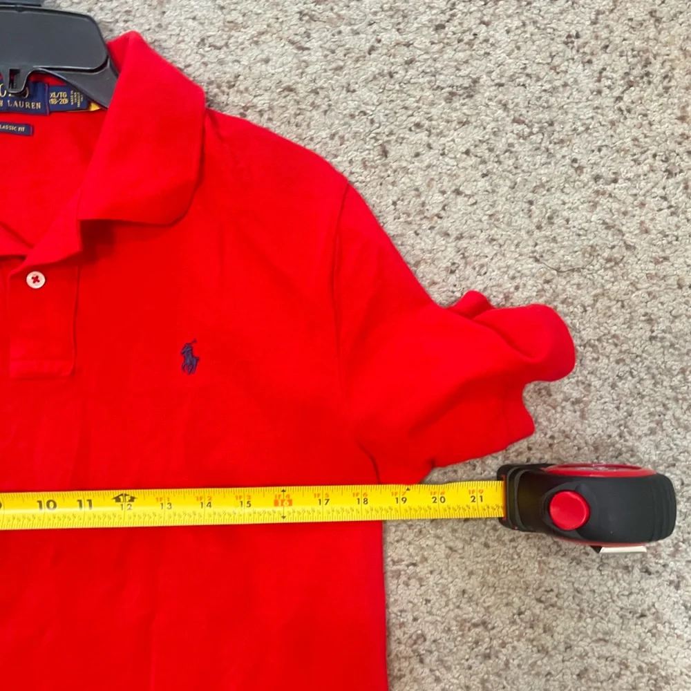 Polo Ralph Lauren Mens XL Classic Fit Short Sleeve‎ Red Rugby Pony